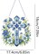 Hanging Diamonds Art kit for Adult,DIY Cross Flowers Pendant Diamonds Painting Art Kit, 7.0x6.8 inch Acrylic Diamonds Painting Board Kit Ornament, Special Crystal Diamond Hanging Ornament
